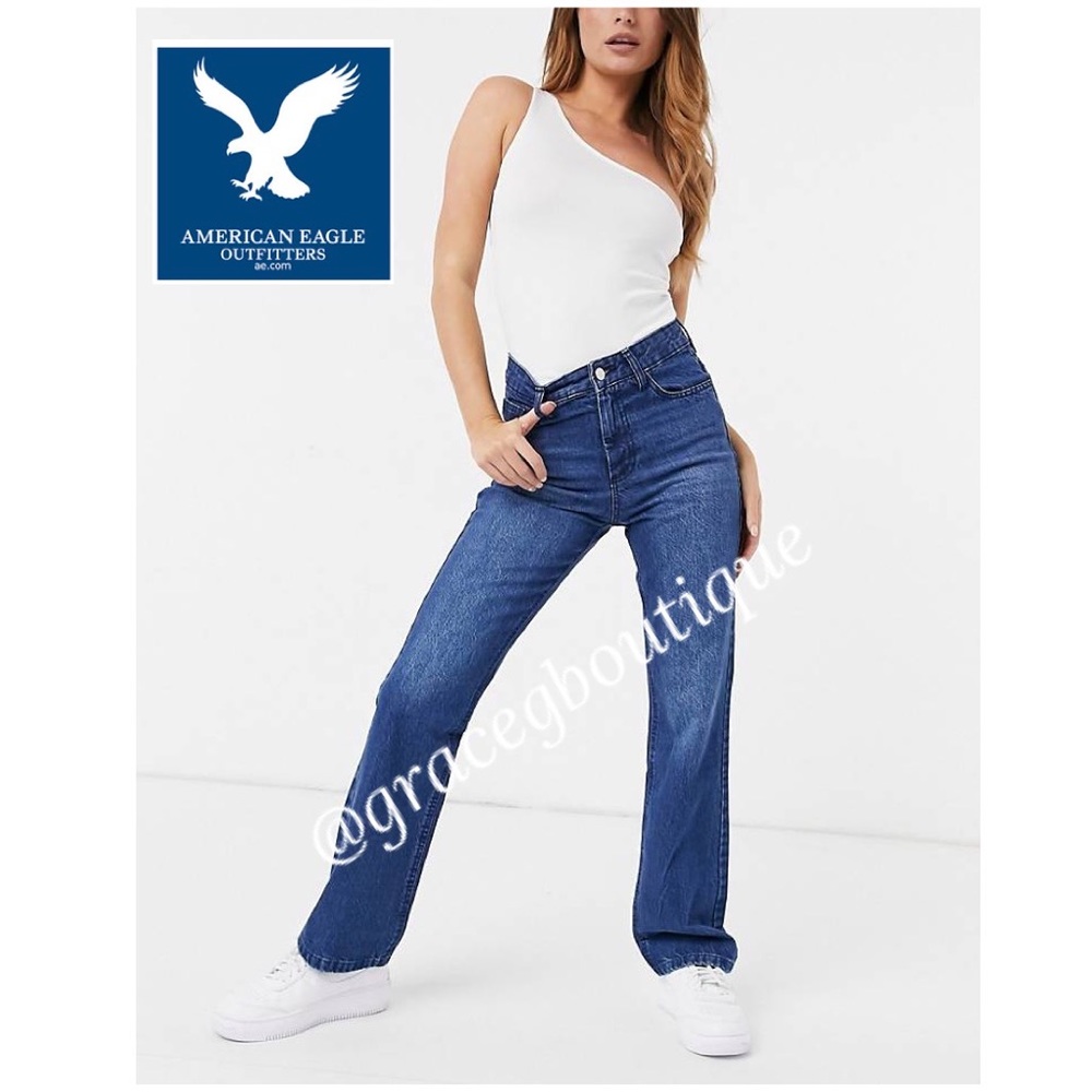 American Eagle Next Level Stretch Curvy Skinny Kick Jeans Extra Long Length
